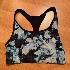 C9 by Champion Reversible Black and Blue Patterned Sports Bra